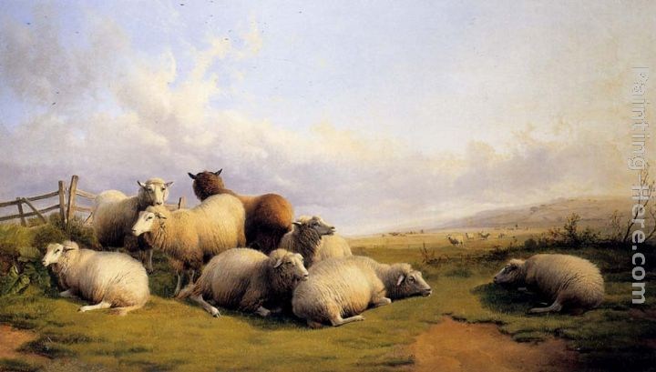 Thomas Sidney Cooper Sheep In An Extensive Landscape